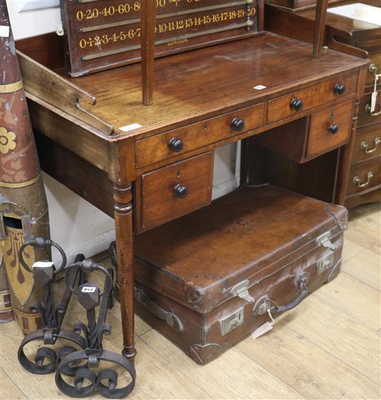 A Victorian mahogany washstand W.106cm